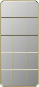 Lustro metalowe w kształcie okna - szer. 60 x wys. 140 cm - Złoty - SCIARA