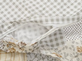 PrzytulneMieszkanie.pl PrzytulneMieszkanie.pl Pościel z bawełny Renforcé PATCHWORK beżowe Rozmiar pościeli: 70 x 90 cm | 140 x 200 cm