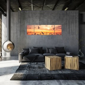 Obraz - Łabędzie (170x50 cm)