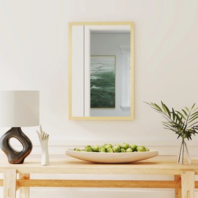 HOMCOM Lustro ścienne, 40 x 60 cm, dekoracyjne lustro do zawieszenia, łatwy montaż, w zestawie śruby | Aosom PL