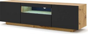 Szafka rtv stojąca lub wisząca dąb artisan + czarny L7-L49