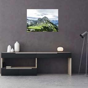 Obraz na szkle - Szczyty górskie (70x50 cm)
