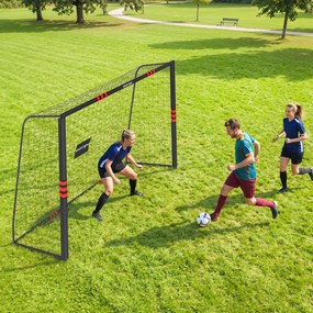 SPORTNOW Bramka do ogrodu 300 x 200 cm solidna bramka outdoor z siatką wypełnieniem kotwy gruntowe powłoka antykorozyjna | Aosom PL