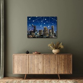 Obraz - Wielkie miasto nocą (70x50 cm)
