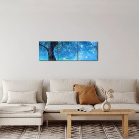 Obraz - Mistyczny las (z zegarem) (90x30 cm)