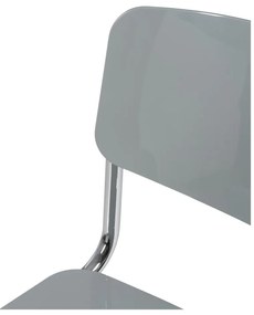 Szare krzesła zestaw 4 szt. Chrome – Ixia