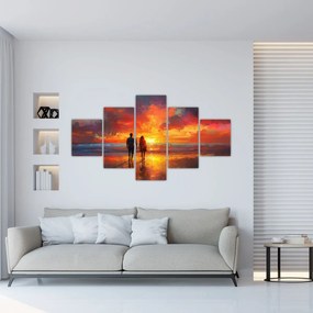 Obraz - Spacer po plaży (125x70 cm)