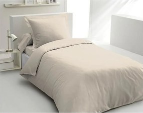 Komplet pościeli 140 x 200 cm 100% bawełna beżowy krem