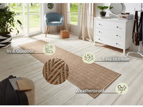 Jasnobrązowy chodnik odpowiedni na zewnątrz 80x350 cm Nature – Hanse Home