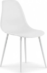 Krzesło do jadalni OSAKA plastikowe, białe