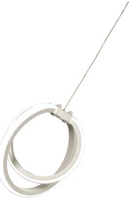 Biała metalowa lampa wisząca LED ø 25 cm Sezen – Squid Lighting