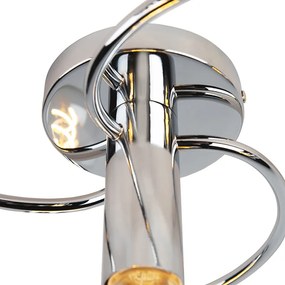 Lampa sufitowa art deco chrom 4-światłowa - Facil ArtDeco Oswietlenie wewnetrzne
