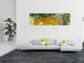 Obraz - Vincent van Gogh, Still Life of  Oranges and Lemons with  Blue Gloves, reprodukcje (170x50 cm)