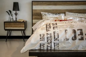 Łóżko sypialniane z drewnianym zagłówkiem Adesso K01 180 cm