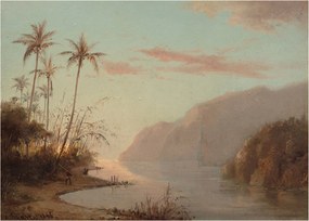 Obraz na szkle - Camille Pissarro, A creek in st. Thomas (Virgin Islands), reprodukcje (70x50 cm)
