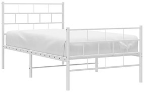 Łóżko białe metalowe 100x200 W2-W08