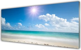 Szkło do Kuchni na Ścianę Słoneczny Dzień Na Plaży