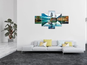 Obraz - Jezioro Hintersee, Alpy Bawarskie, Austria (125x70 cm)