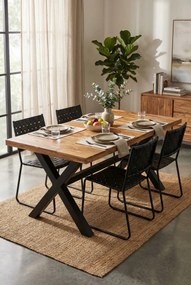 Brązowy stół z drewna akacjowego K2-T17