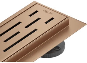 Mexen Flat 360° M01 odpływ liniowy obrotowy 80 cm, miedź szczotkowana - 1C20080-40