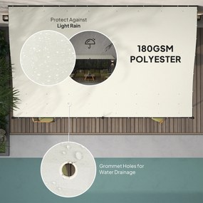 Outsunny Pergola 3 x 5 m, Elastyczne zadaszenie ogrodowe z wodoodporną płachtą i metalową ramą, Cieniujący dach, Kremowy