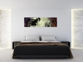 Obraz - Księżyc w pełni nad powierzchnią (170x50 cm)
