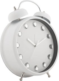 Karlsson 6019WH designerski zegar stołowy/budzik biały, śr. 30 cm
