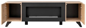 Stolik RTV LIAM 160 hickory jackson z biokominkiem ASM Meble