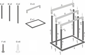 Stojak na ręczniki 3-ramienny BALVO