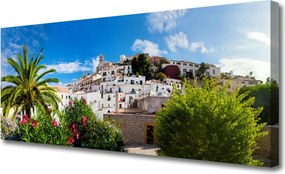 Obraz canvas na ścianę Tropikalna Metropolia pod Palmami