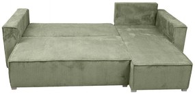 Rozkładana narożna sofa SMART COSARO miętowa, dwustronna + 2 poduszki GRATIS
