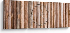 Obraz - Bambus (z zegarem) (90x30 cm)
