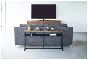 Czarno-ciemnobrązowa konsola w dekorze jesionu 20,5x126 cm Tower – YAMAZAKI