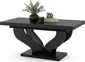 Czarny duży prostokątny stół rozkładany A5-G11