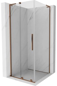 Mexen Velar L kabina prysznicowa rozsuwana 120 x 120 cm, transparent, różowe złoto - 871-120-120-03-60