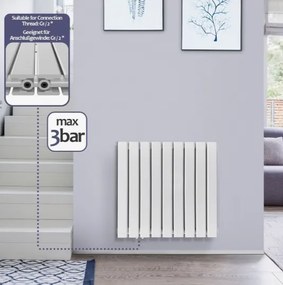 Grzejnik Aquamarin Poziomy - 819 W - 600 x 614 x 69 mm