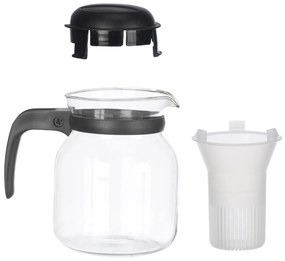 Szklany dzbanek z zaparzaczem do kawy i herbaty, 1,2 l
