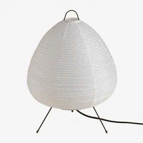 Lampa Stołowa Z Papieru Ryżowego (↑44 Cm) Gogian Biała - Sklum