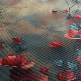 Obraz - Wilcze maki (z zegarem) (90x30 cm)