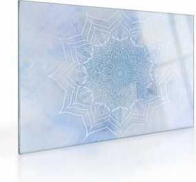 Obraz na szkle - Zimowa mandala (70x50 cm)