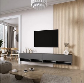 Szafka pod telewizor 200 (2 x 100) cm Antracyt, 200 × 32 × 34 cm