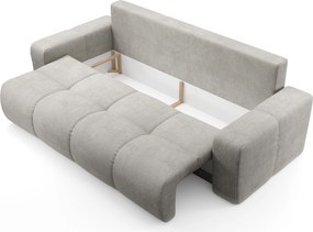 Masseno Sofa DUCA z funkcją spania i pojemnikiem na pościel, Rozkładana sofa - Szary, FLOW 16