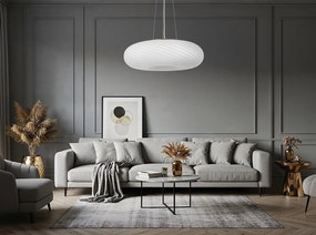 Biało złota lampa wisząca Monarte 48 –nowoczesna do kuchni i salonu