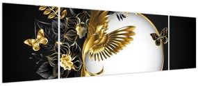 Obraz - Piłka ze złotymi motywami (170x50 cm)