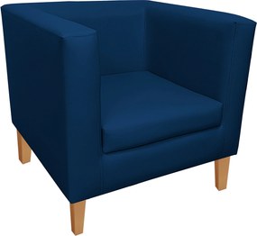 Fotel Monaco tkanina Eko-skóra : Kolor nogi - Drewno, Kolor tkaniny - EKO-SKÓRA - 4D, Wysokość nogi - 20 cm