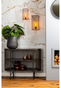 Czarna metalowa komoda 100x80 cm Yinthe – Light &amp; Living