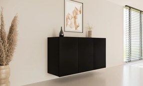 Komoda GABI 160cm czarna wisząca KOCOT MEBLE