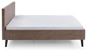 Brązowe tapicerowane łóżko dwuosobowe 180x200 cm Avola – Meise Möbel