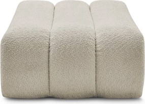 Beżowy podnóżek z materiału bouclé Azra – Bobochic Paris