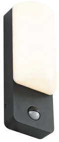 Zewnetrzna Zewnętrzna lampa ścienna czarna z czujnikiem ruchu, w zestawie LED - Shift Nowoczesny Oswietlenie zewnetrzne